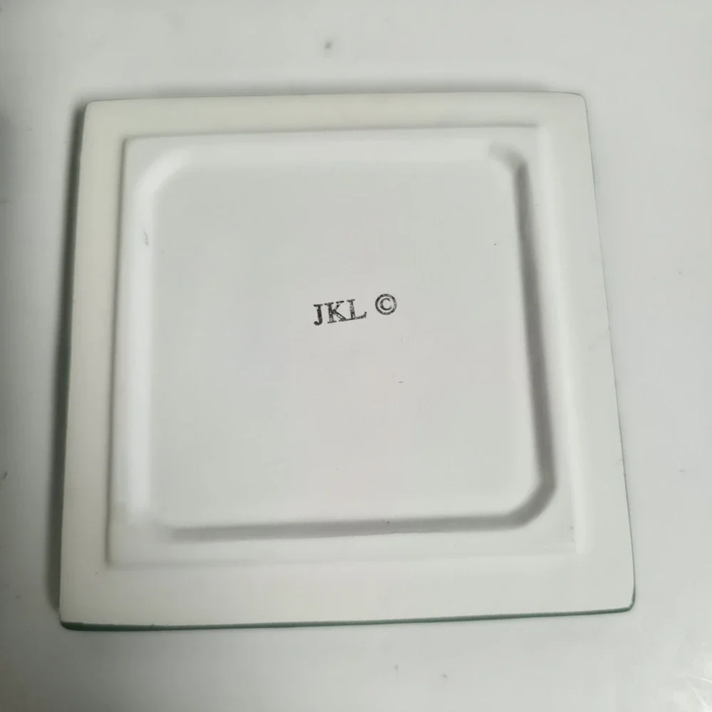 VTG Jackel Int'l Ceramic Fruit Coasters Tile Trivets W/ Metal Holder Set Of 4